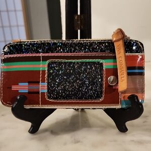 Consuela Striped Glitter Cardholder | Wristlet | Wallet Retired Pattern